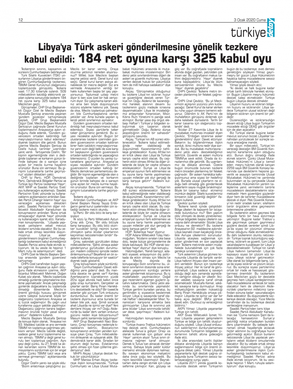Detay Gazetesi 3 Ocak 2020 galerisi resim 9