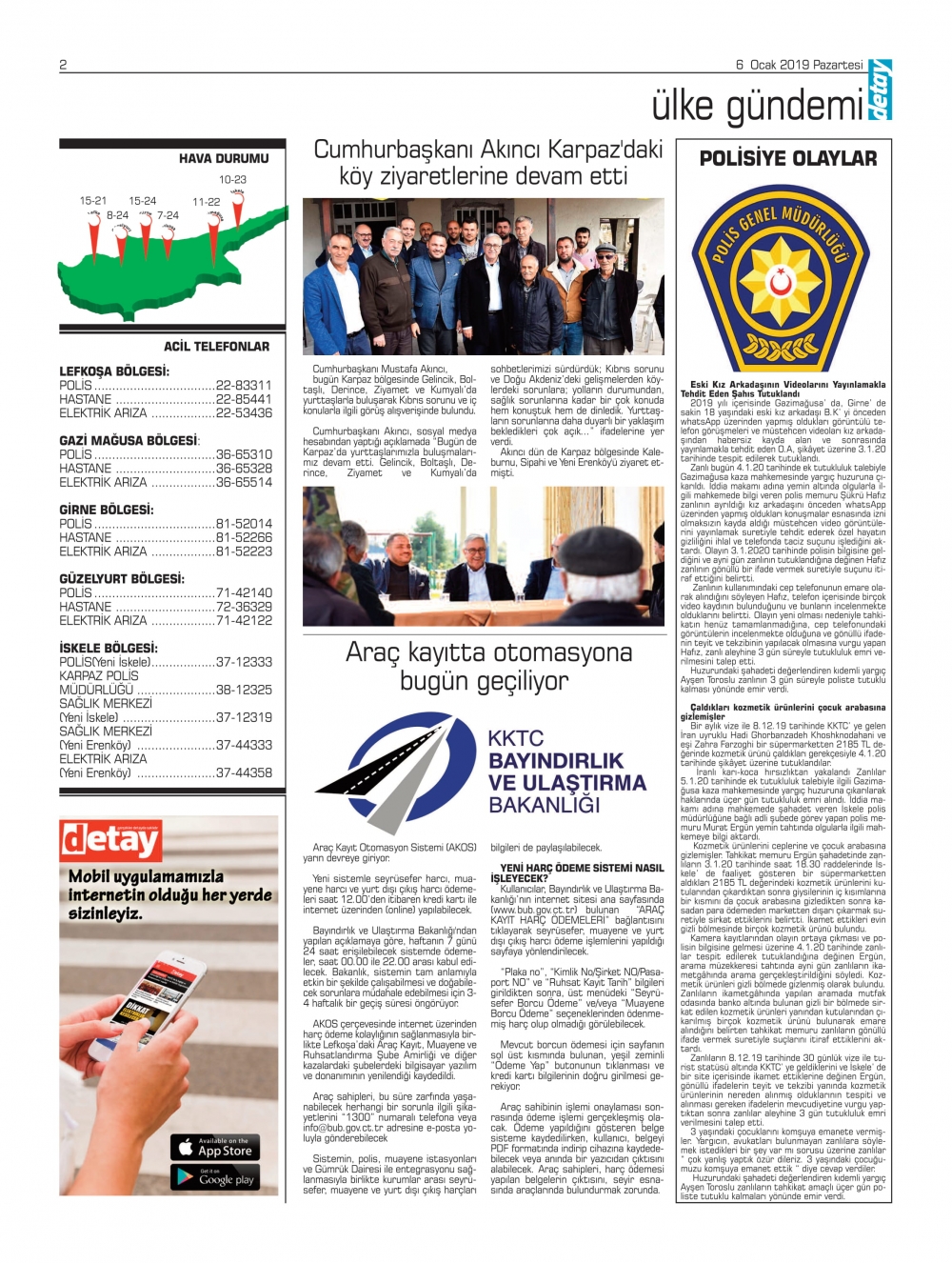 Detay Gazetesi 6 Ocak 2020 galerisi resim 2