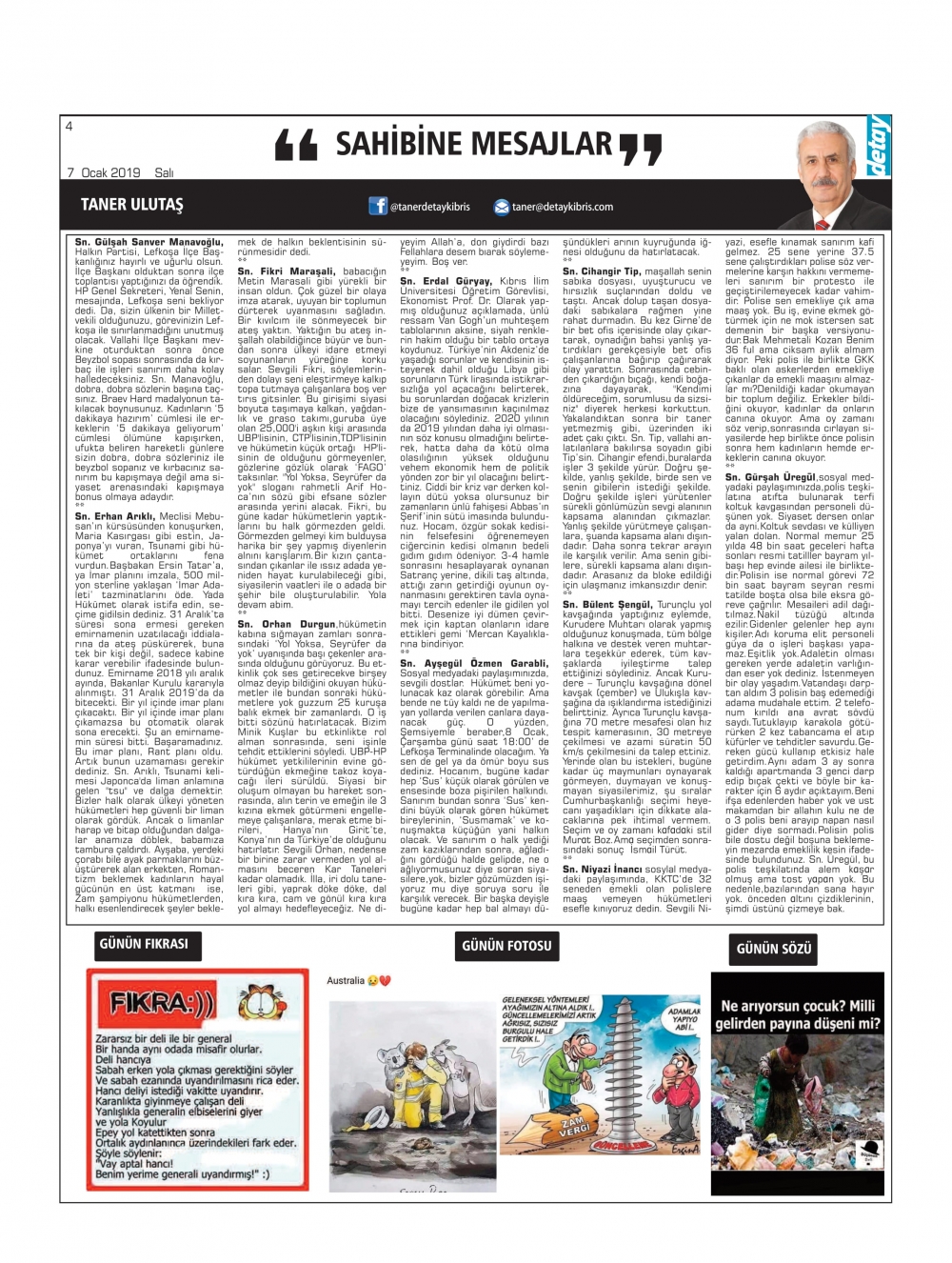 Detay Gazetesi 7 Ocak 2020 galerisi resim 4