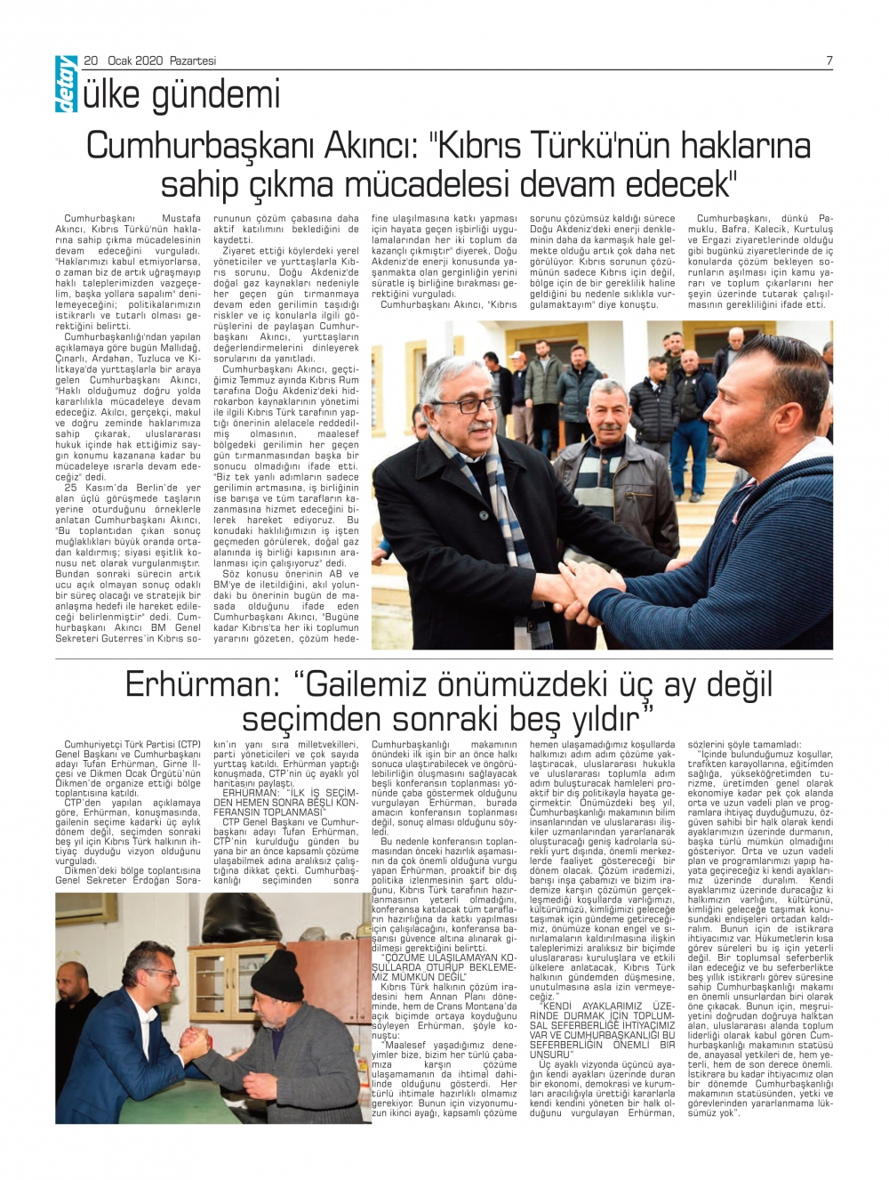 Detay Gazetes 20 Ocak 2020'de ne yazdı? galerisi resim 6