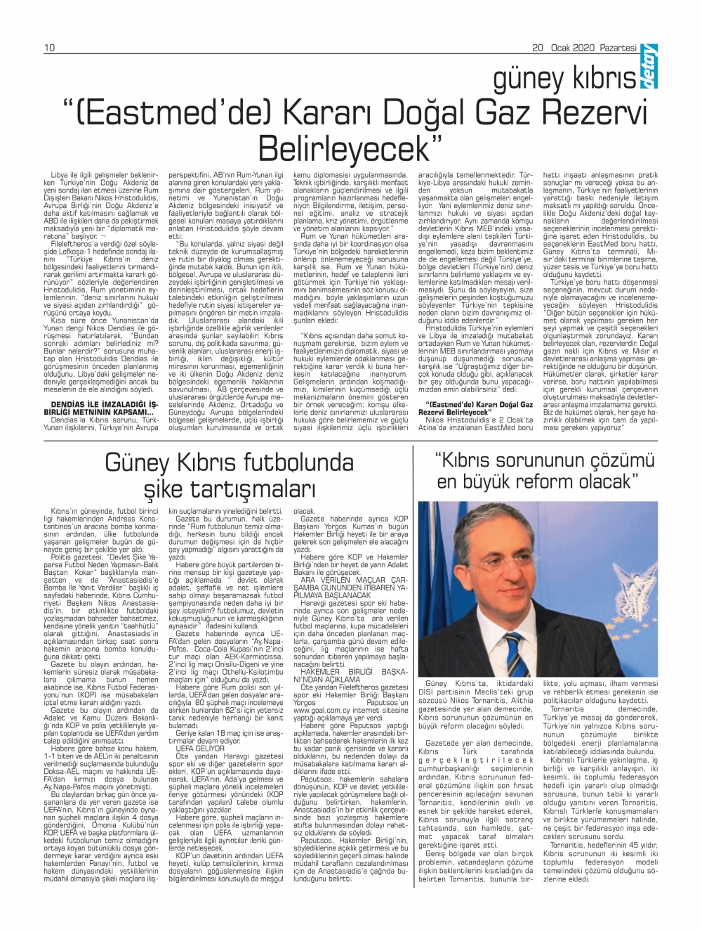 Detay Gazetes 20 Ocak 2020'de ne yazdı? galerisi resim 9