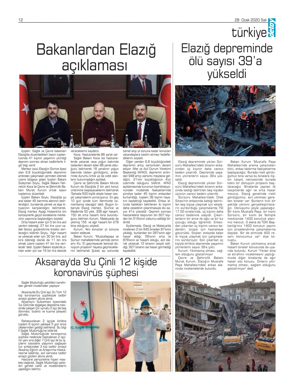 Detay Gazetes 22 Ocak 2020'da ne yazdı? galerisi resim 10