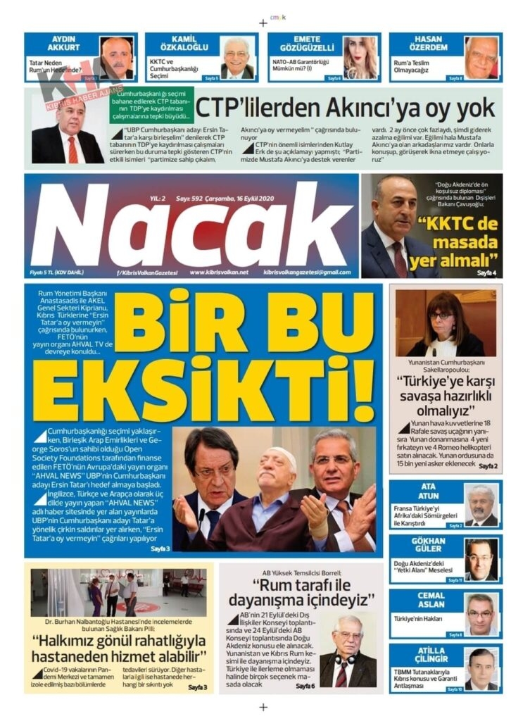 KKTC'de bugün gazeteler ne yazdı? 16 Eylül 2020 Çarşamba galerisi resim 13