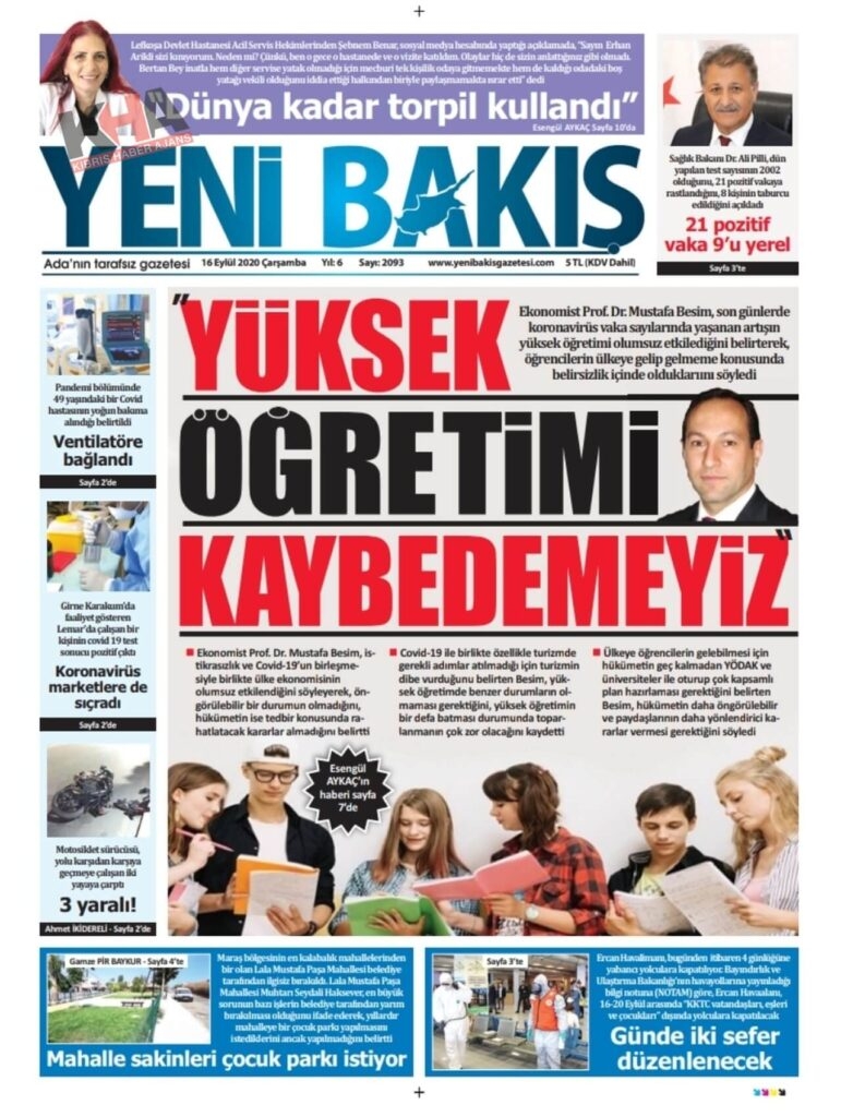 KKTC'de bugün gazeteler ne yazdı? 16 Eylül 2020 Çarşamba galerisi resim 3