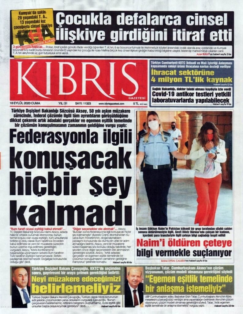 KKTC'de bugün gazeteler ne yazdı? 18 Eylül 2020 Cuma galerisi resim 2