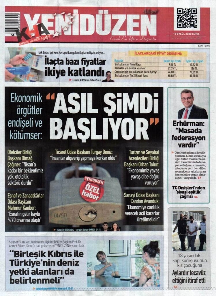 KKTC'de bugün gazeteler ne yazdı? 18 Eylül 2020 Cuma galerisi resim 6
