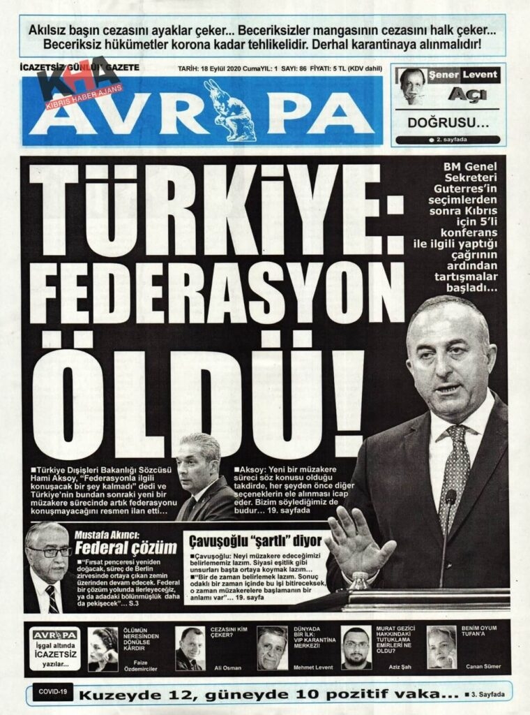 KKTC'de bugün gazeteler ne yazdı? 18 Eylül 2020 Cuma galerisi resim 7