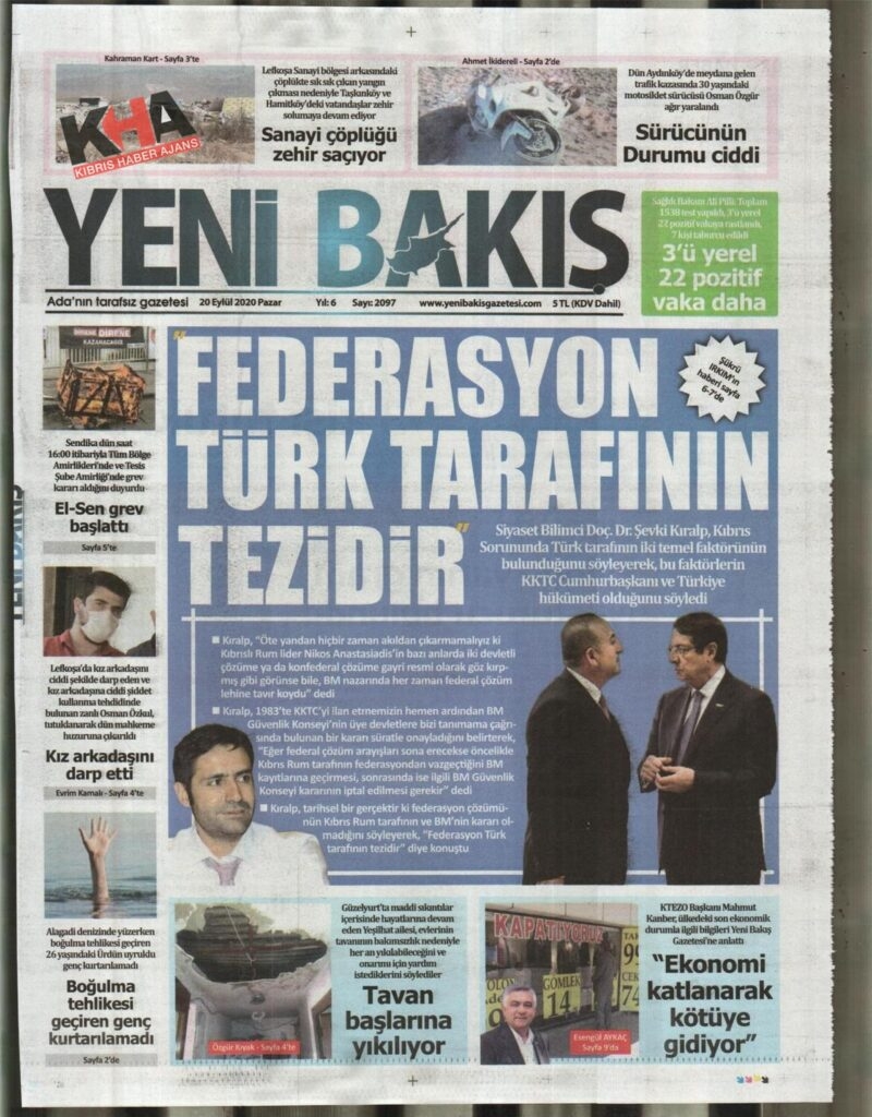 KKTC'de gazeteler ne yazdı? 20 Eylül 2020 Pazar galerisi resim 6