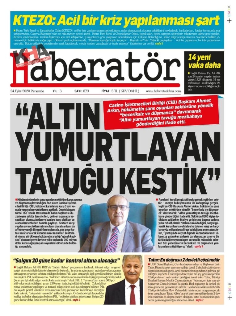 KKTC'de Gazeteler bugün ne yazdı? 24 Eylül 2020 Perşembe galerisi resim 13