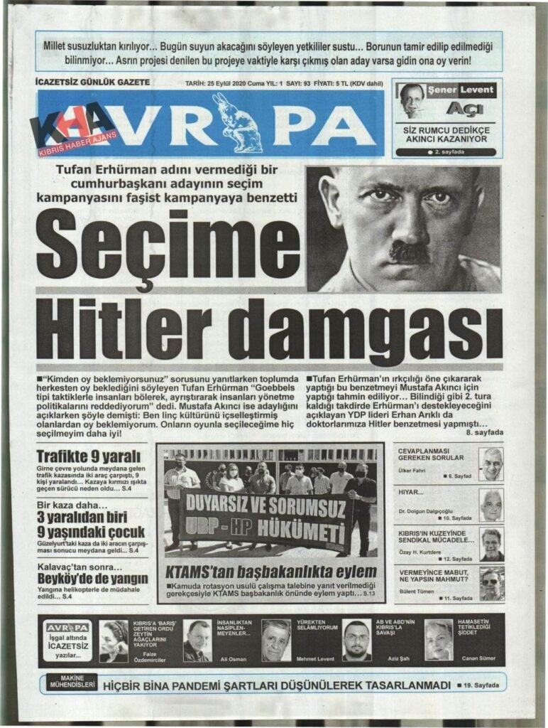 KKTC'de gazeteler bugün ne yazdı? 25 Eylül 2020 cuma galerisi resim 2
