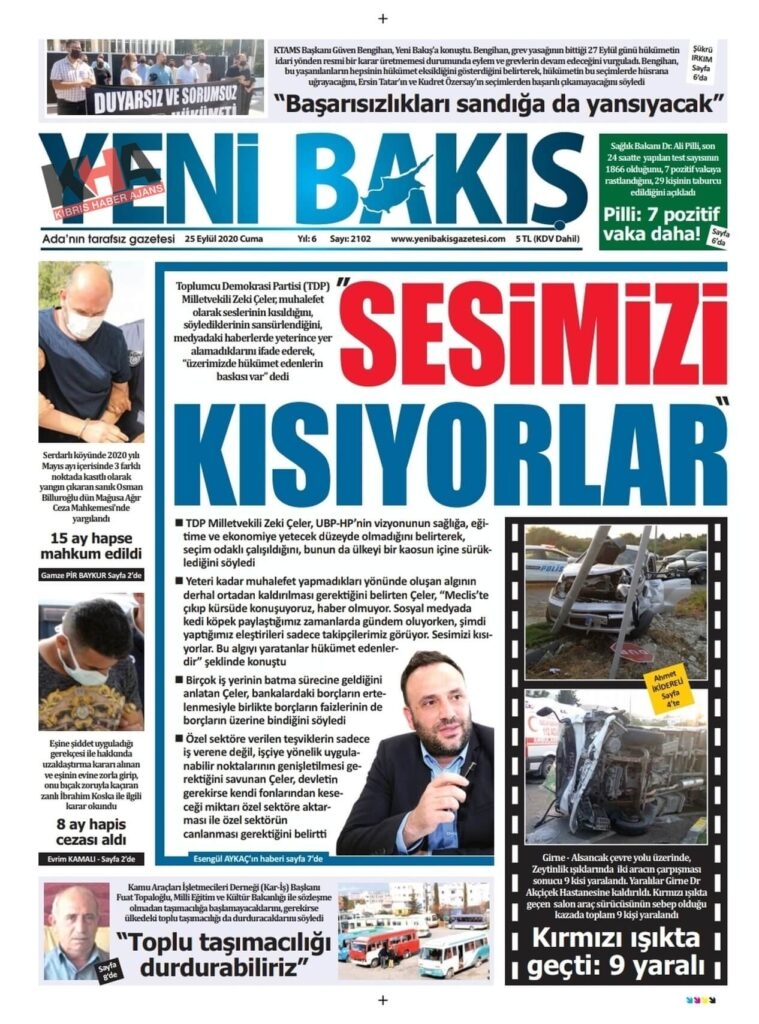 KKTC'de gazeteler bugün ne yazdı? 25 Eylül 2020 cuma galerisi resim 3