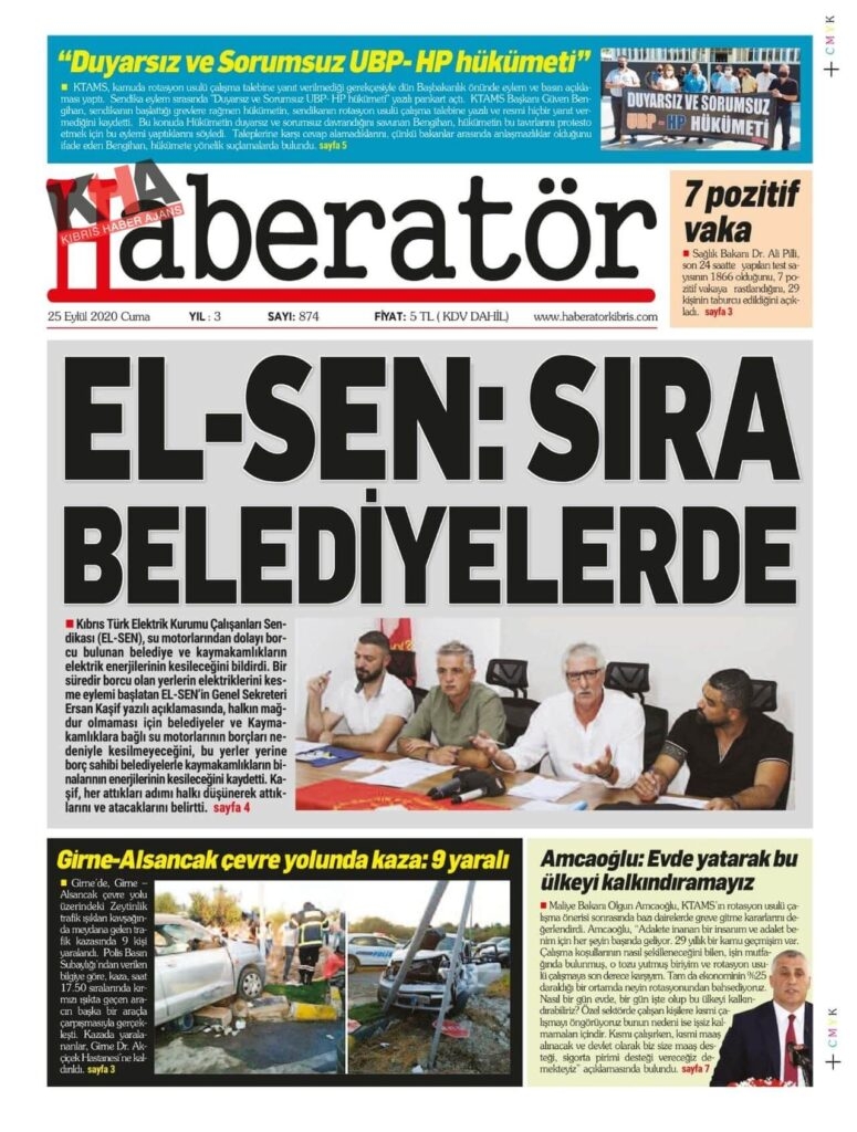KKTC'de gazeteler bugün ne yazdı? 25 Eylül 2020 cuma galerisi resim 4
