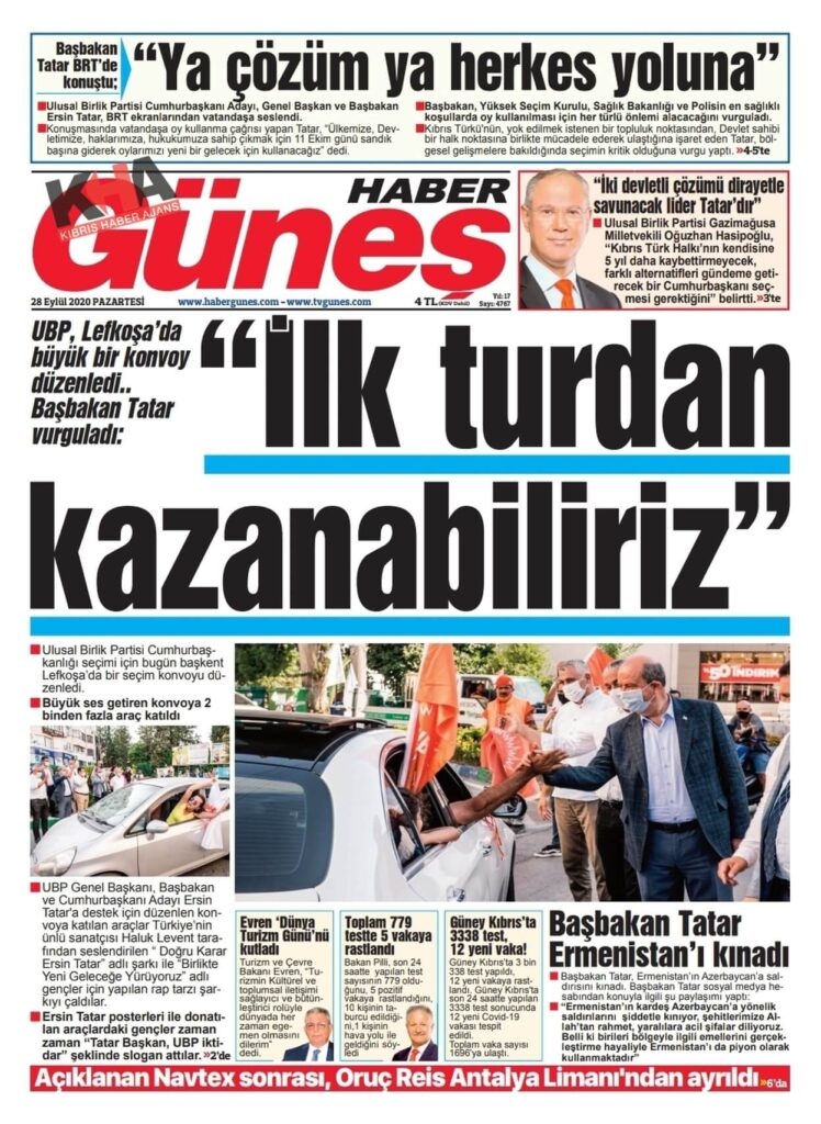 KKTC'de Gazeteler bugün ne yazdı? 28 Eylül 2020 Pazartesi galerisi resim 13