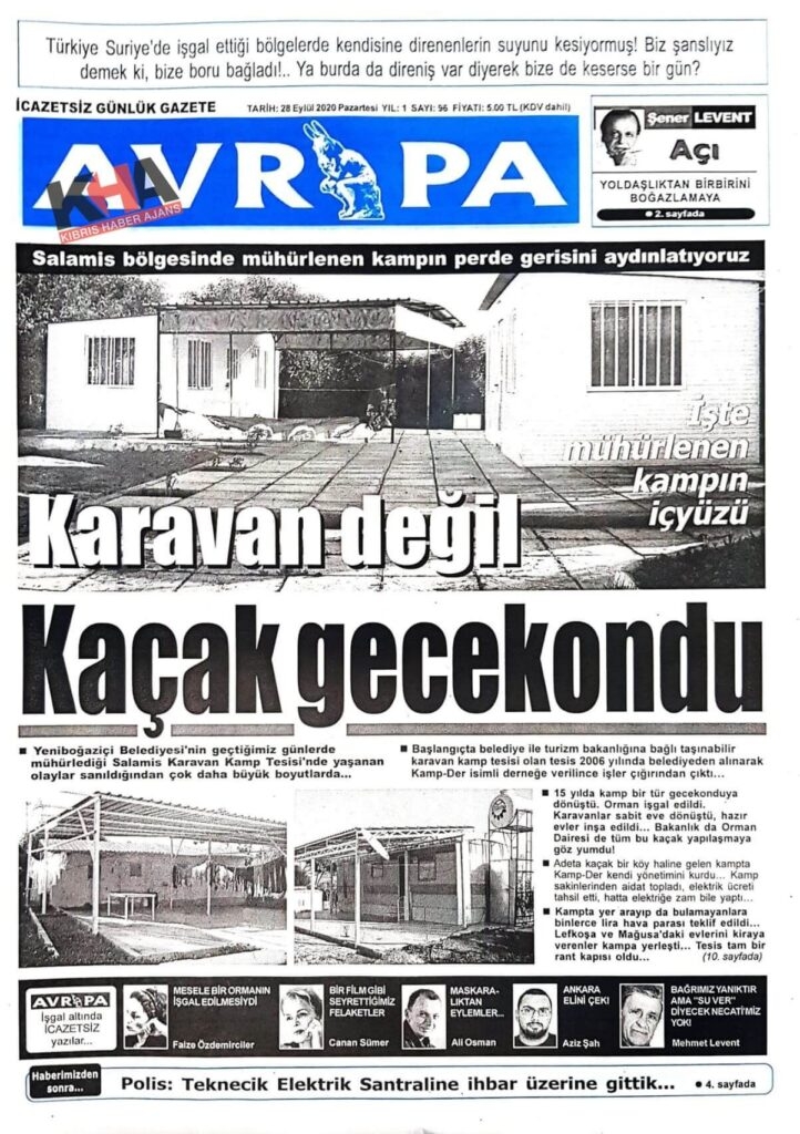 KKTC'de Gazeteler bugün ne yazdı? 28 Eylül 2020 Pazartesi galerisi resim 6