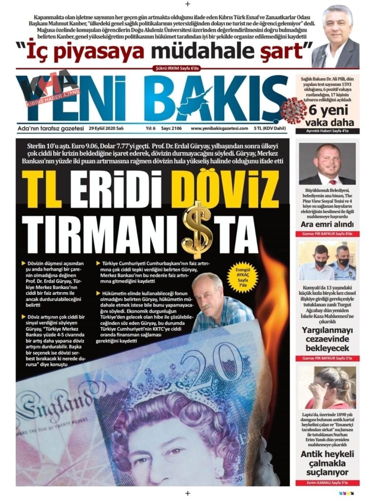 KKTC'de gazeteler bugün ne yazdı? 29 Eylül 2020 Salı galerisi resim 11