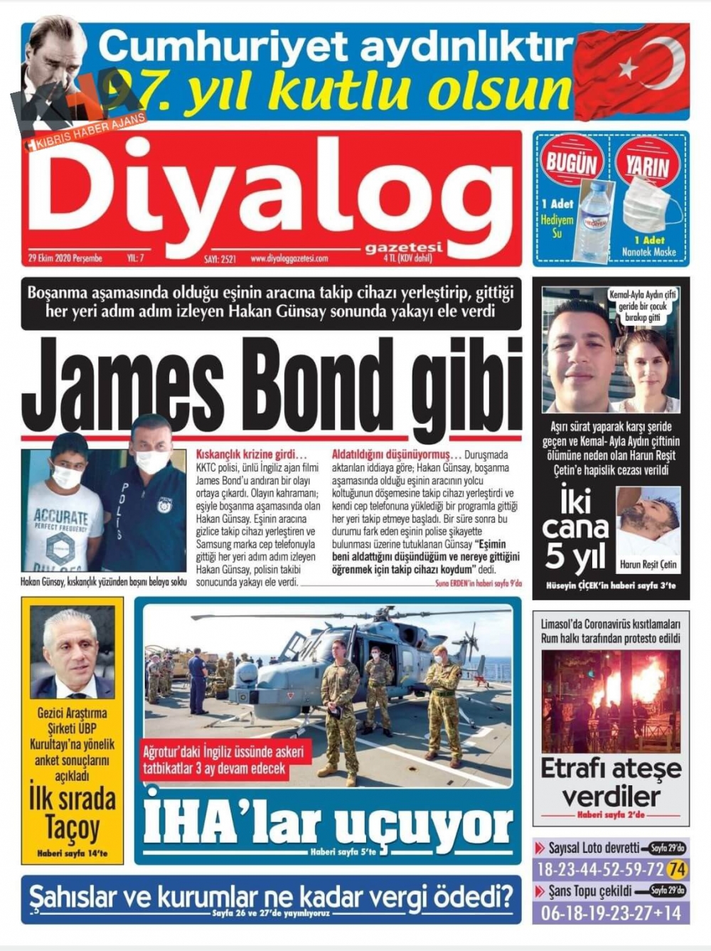 KKTC'de Gazeteler bugün ne yazdı? 29 Ekim 2020 galerisi resim 4