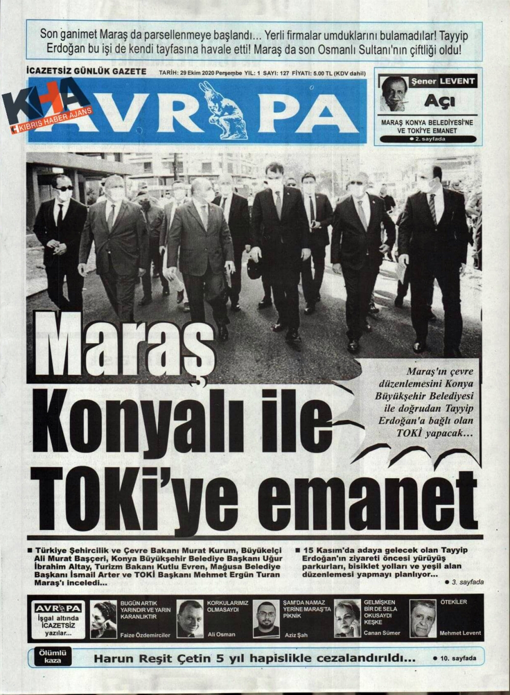 KKTC'de Gazeteler bugün ne yazdı? 29 Ekim 2020 galerisi resim 8