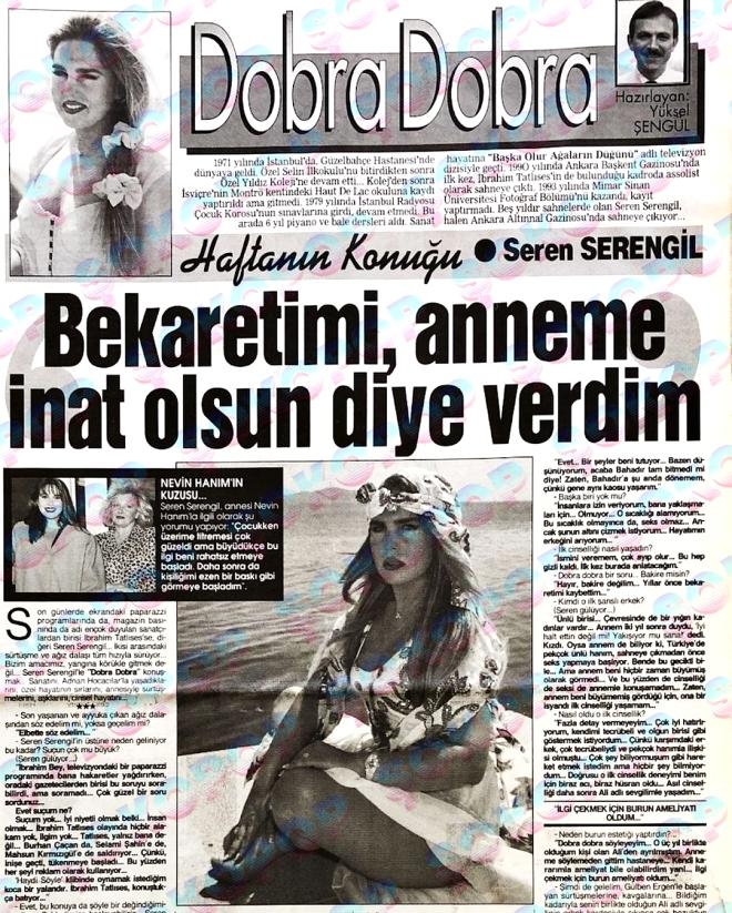 Seren Serengil'in "Bekaretimi anneme inat olsun diye verdim&qu galerisi resim 2