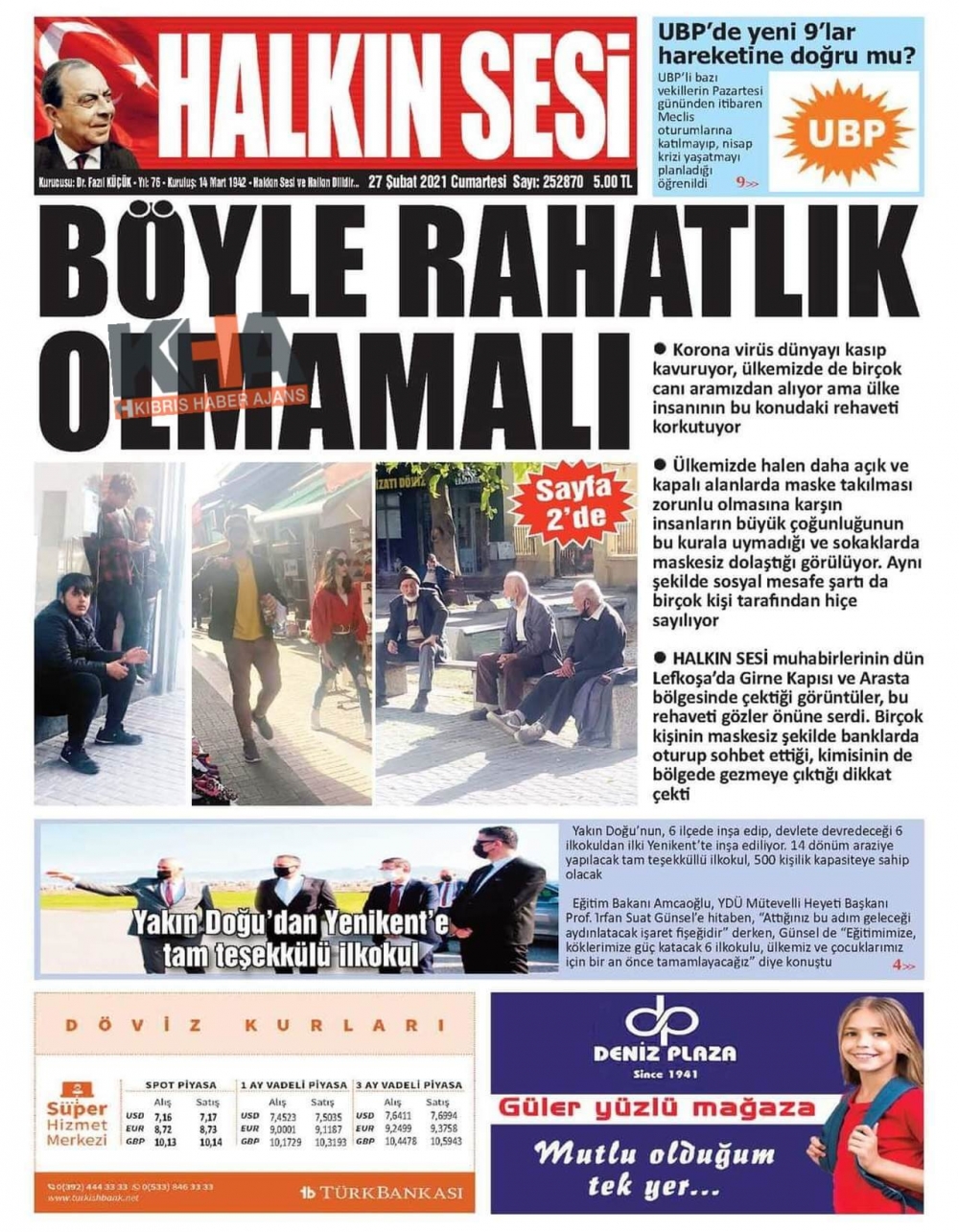 KKTC'de Bugün Gazeteler Ne Manşet Attı? (27 Şubat 2021) galerisi resim 7