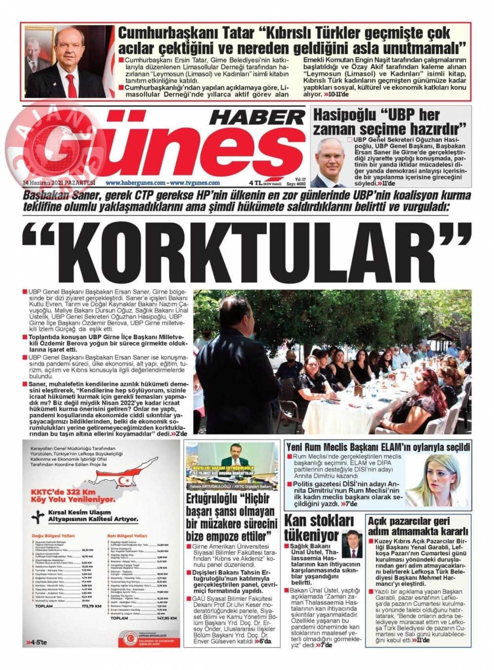 KKTC'de Gazeteler Bugün Ne Manşet Attı? (14 Haziran 2021) galerisi resim 10