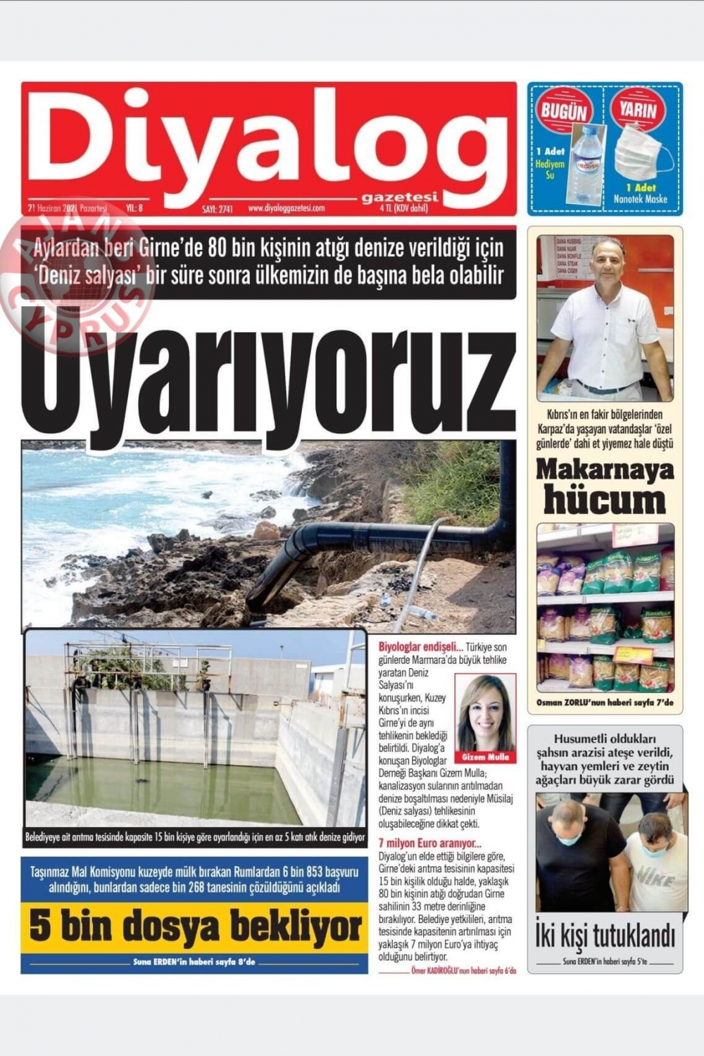 KKTC'de Gazeteler Bugün Ne Manşet Attı? (21 Haziran 2021) galerisi resim 7