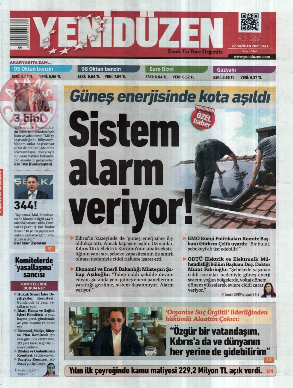 KKTC'de Gazeteler Bugün Ne Manşet Attı? (22 Haziran 2021) galerisi resim 10