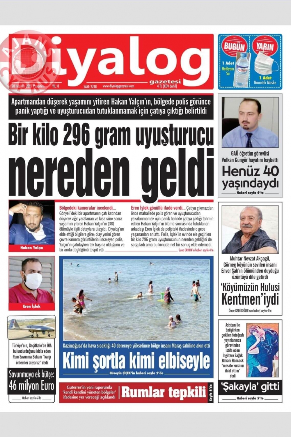 KKTC'de Gazeteler Bugün Ne Manşet Attı? (28 Haziran 2021) galerisi resim 10