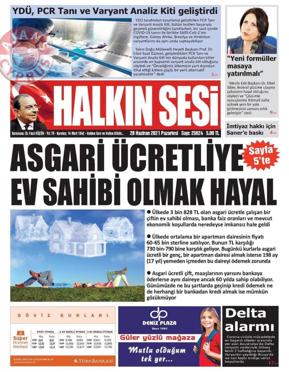 KKTC'de Gazeteler Bugün Ne Manşet Attı? (28 Haziran 2021) galerisi resim 2