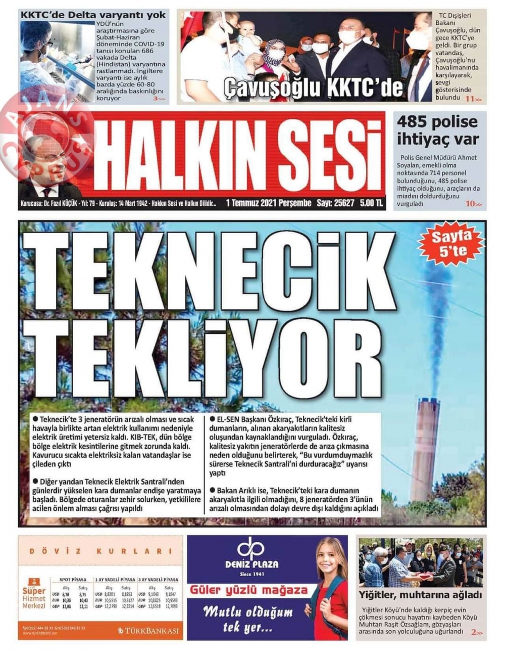 KKTC'de Gazeteler Bugün Ne Manşet Attı? (1 Temmuz 2021) galerisi resim 7