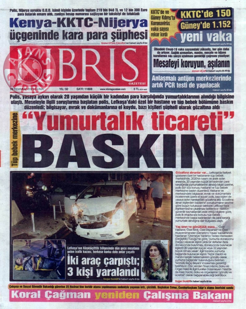 KKTC'de Gazeteler Bugün Ne Manşet Attı? (16 Temmuz 2021) galerisi resim 11