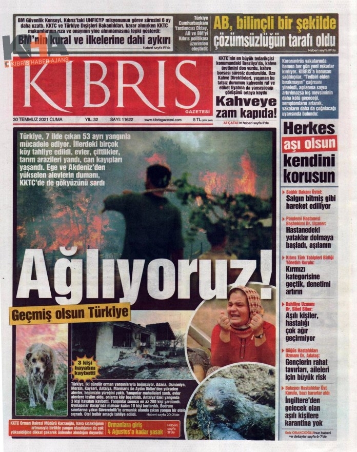 KKTC'de Gazeteler Bugün Ne Manşet Attı? (30 Temmuz 2021) galerisi resim 10