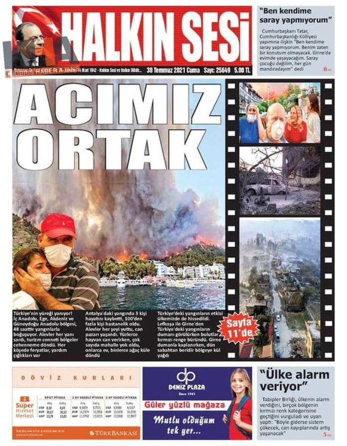 KKTC'de Gazeteler Bugün Ne Manşet Attı? (30 Temmuz 2021) galerisi resim 6