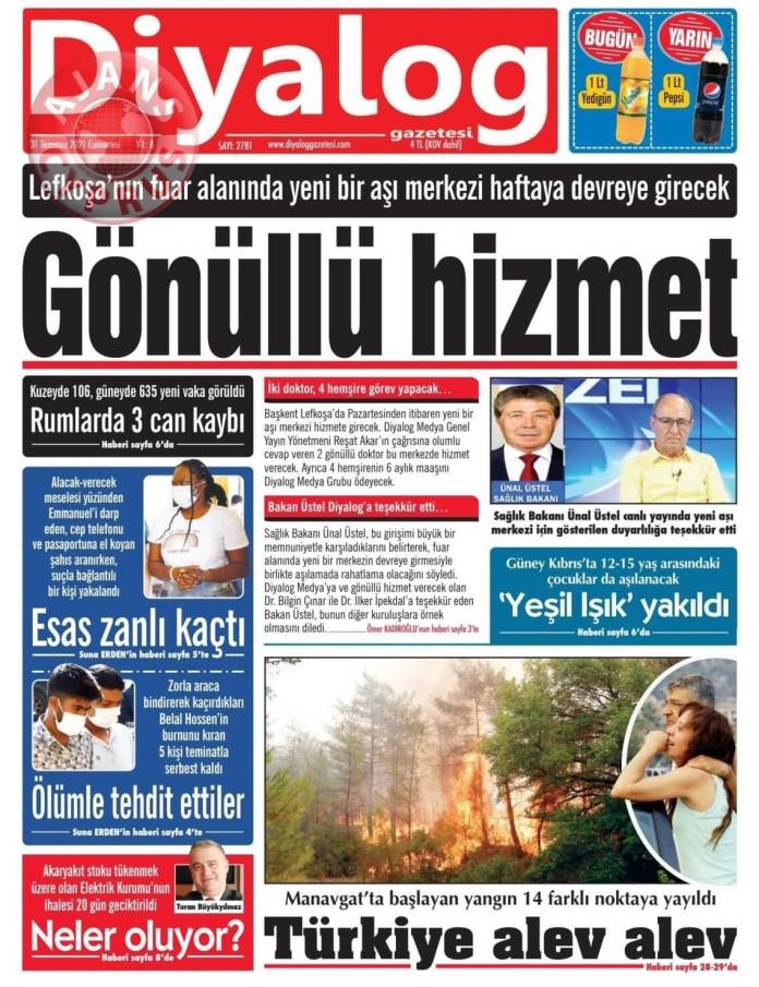 KKTC'de Gazeteler Bugün Ne Manşet Attı? (31 Temmuz 2021) galerisi resim 8