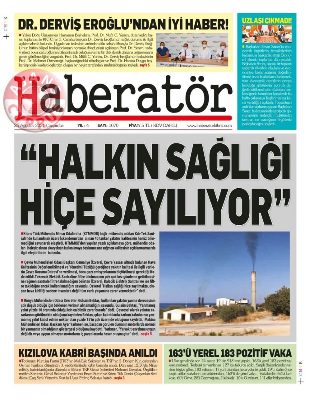 KKTC'de Gazeteler Bugün Ne Manşet Attı? (25 Ağustos 2021) galerisi resim 7