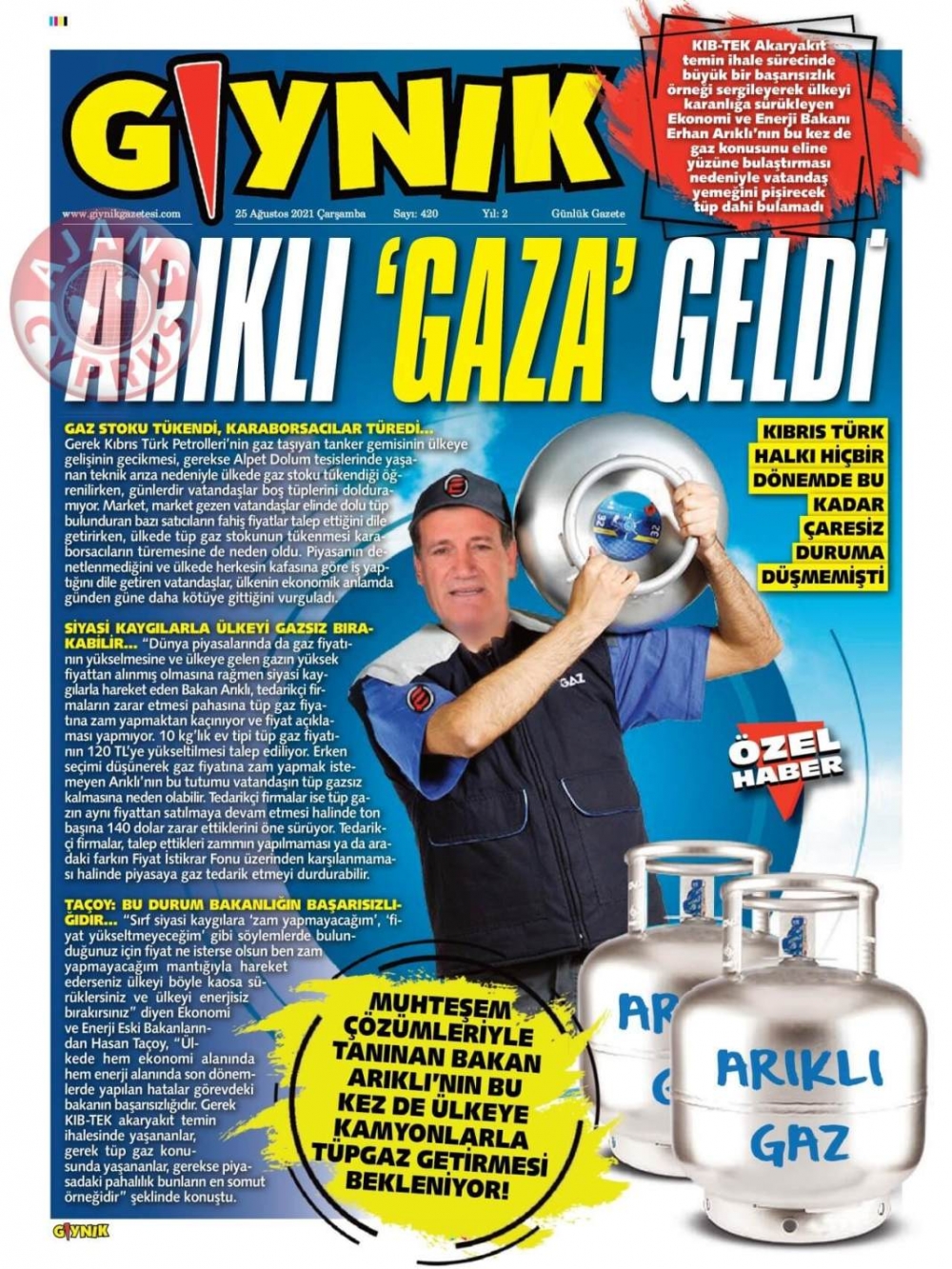 KKTC'de Gazeteler Bugün Ne Manşet Attı? (25 Ağustos 2021) galerisi resim 8