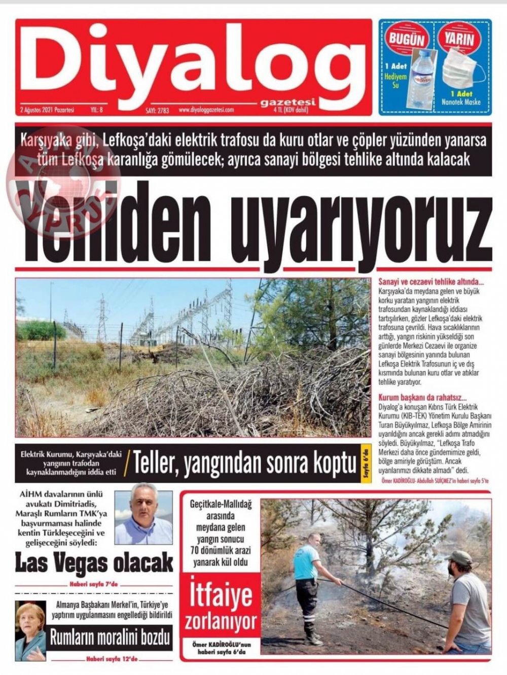 KKTC'de Gazeteler Bugün Ne Manşet Attı? (2 Eylül 2021) galerisi resim 2