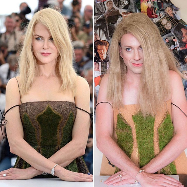 Ünlülerin Fotoğraflarını Taklit Eden Adam Güldürdü galerisi resim 11