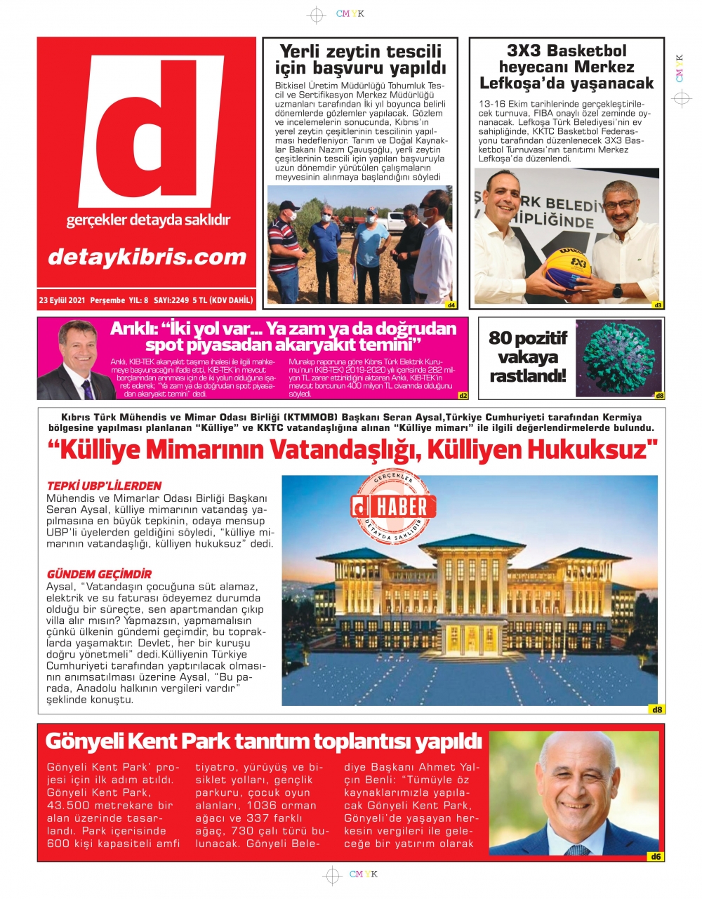 KKTC'de Gazeteler Bugün Ne Manşet Attı? (23 Eylül 2021) galerisi resim 3