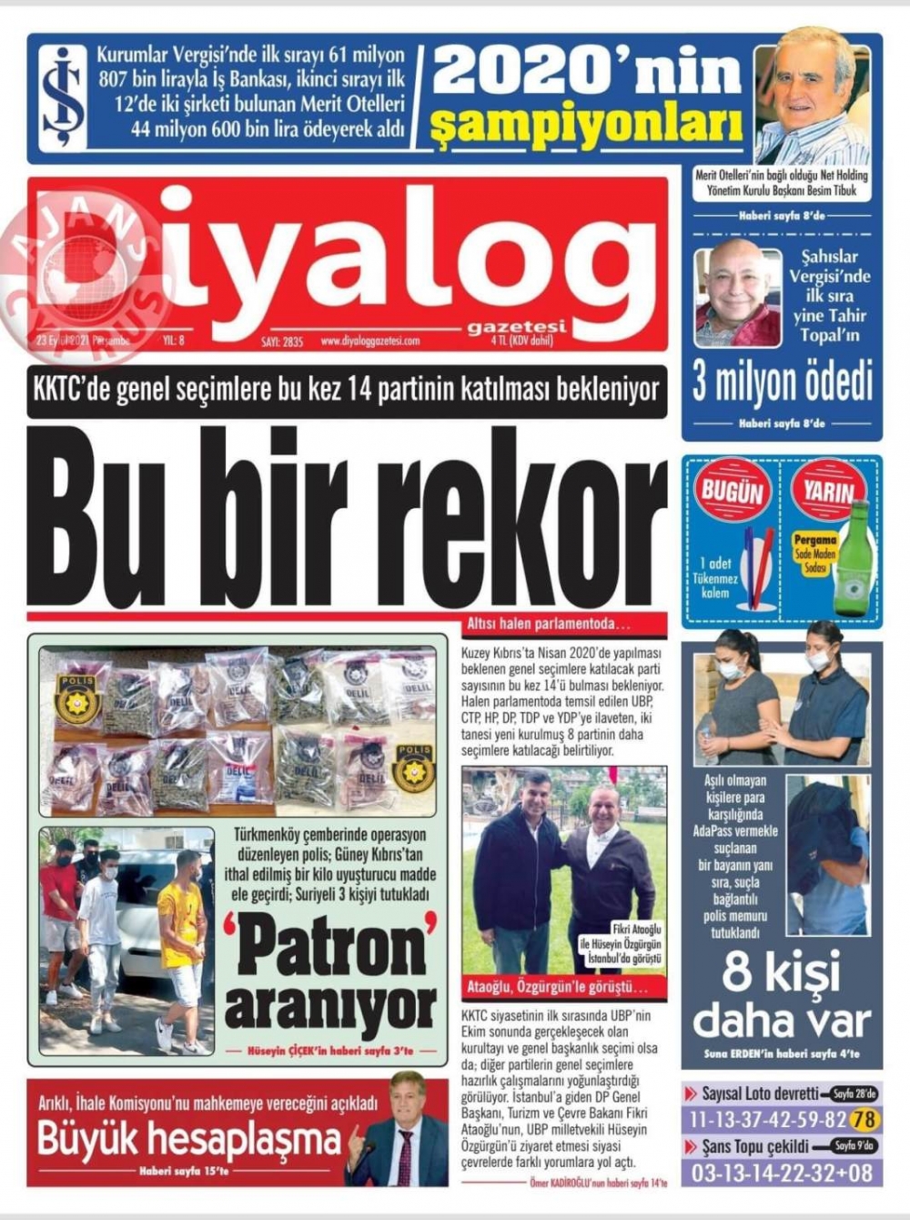 KKTC'de Gazeteler Bugün Ne Manşet Attı? (23 Eylül 2021) galerisi resim 7