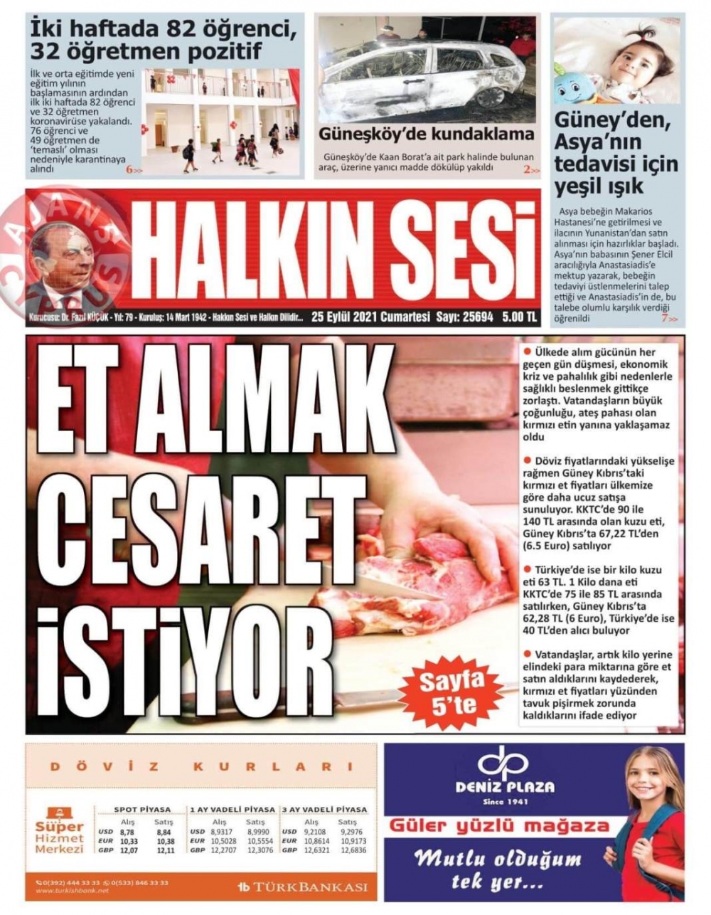 KKTC'de Gazeteler Bugün Ne Manşet Attı? (25 Ağustos 2021) galerisi resim 8