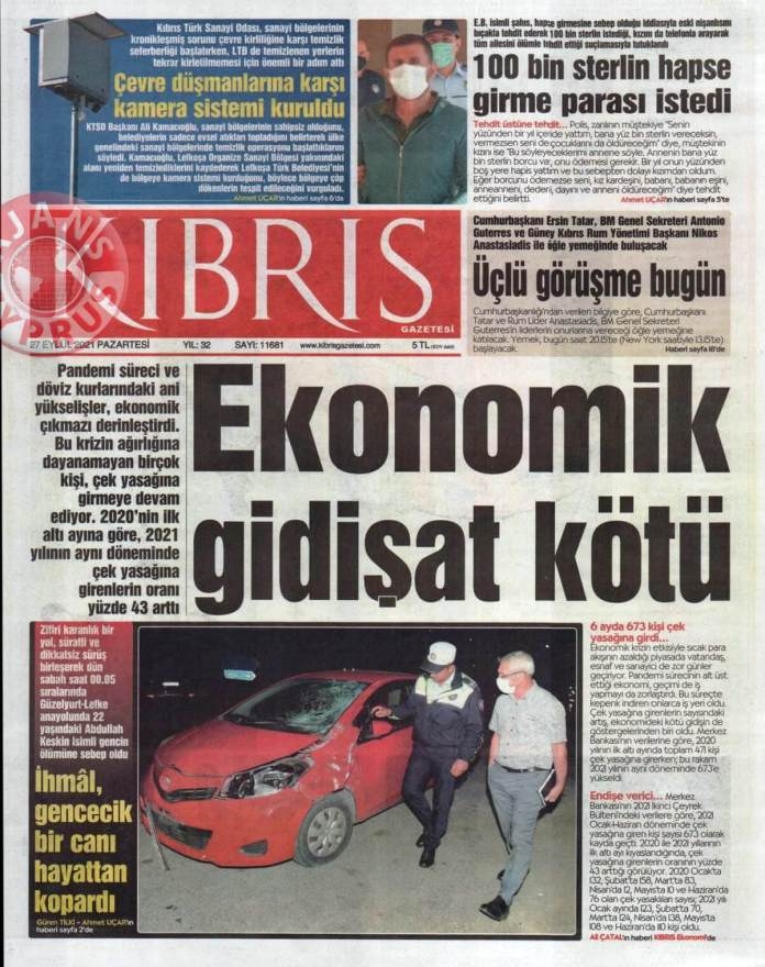 KKTC'de Gazeteler Bugün Ne Manşet Attı? (27 Eylül 2021) galerisi resim 2