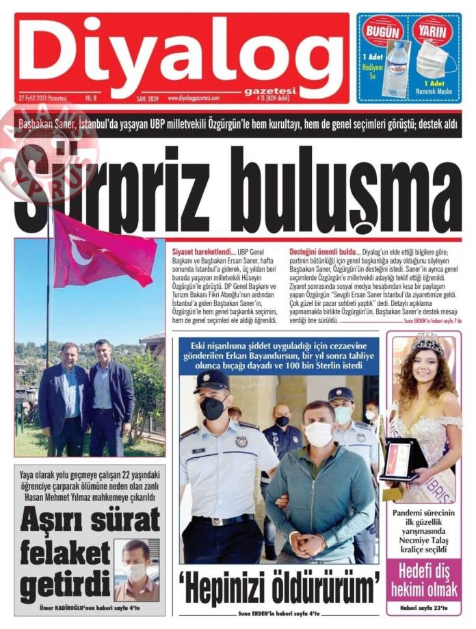 KKTC'de Gazeteler Bugün Ne Manşet Attı? (27 Eylül 2021) galerisi resim 3