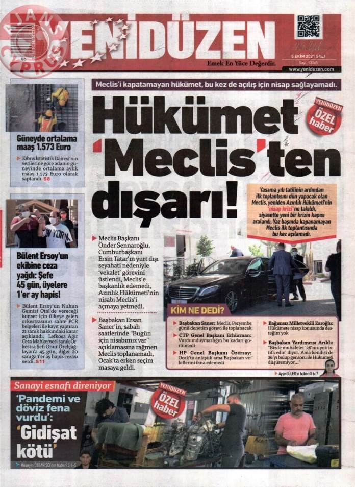 KKTC'de Gazeteler Bugün Ne Manşet Attı? (5 Ekim 2021) galerisi resim 5