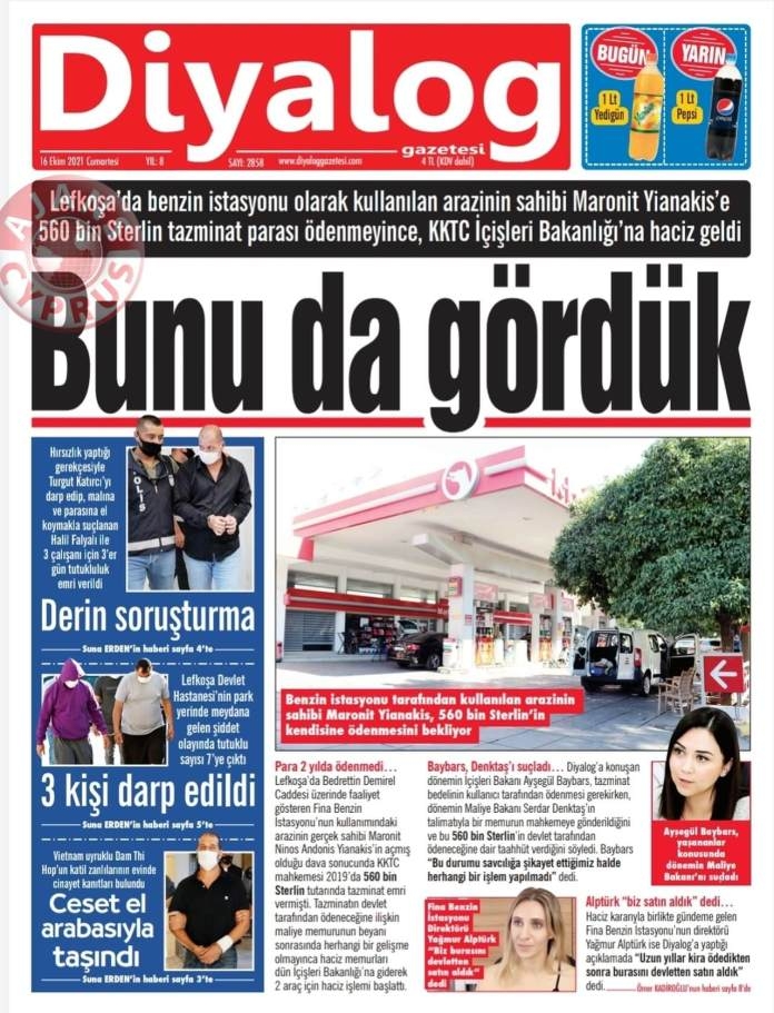 KKTC'de Gazeteler Bugün Ne Manşet Attı? (16 Ekim 2021) galerisi resim 4