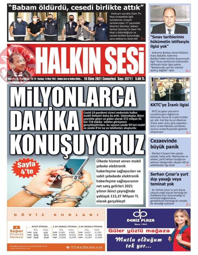 KKTC'de Gazeteler Bugün Ne Manşet Attı? (16 Ekim 2021) galerisi resim 7