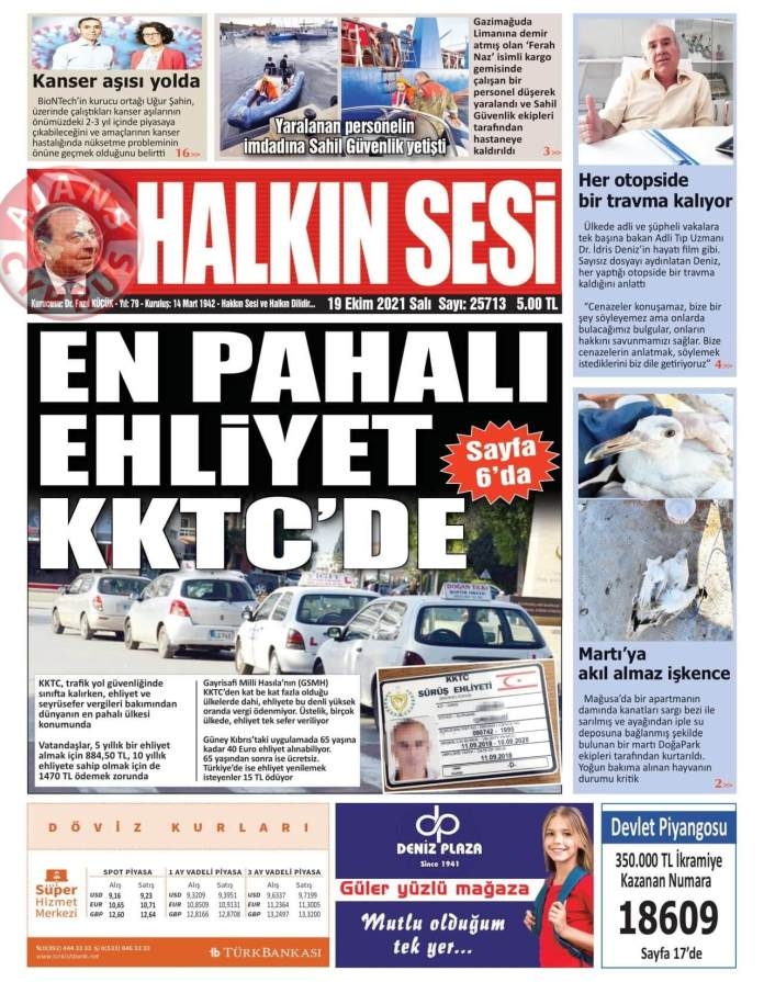 KKTC'de Gazeteler Bugün Ne Manşet Attı? (19 Ekim 2021) galerisi resim 9