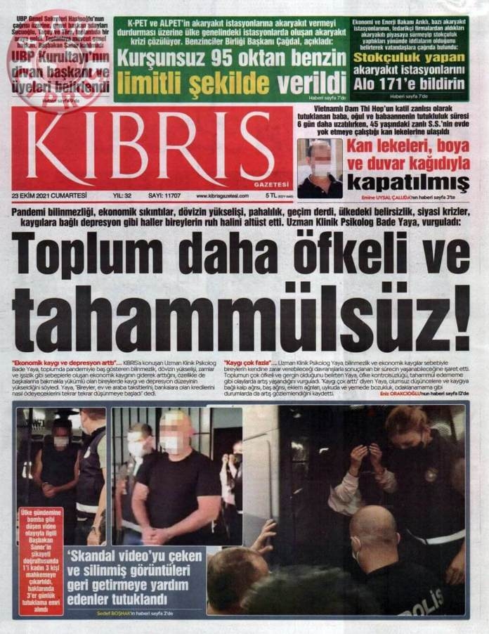 KKTC'de Gazeteler Bugün Ne Manşet Attı? (23 Ekim 2021) galerisi resim 1