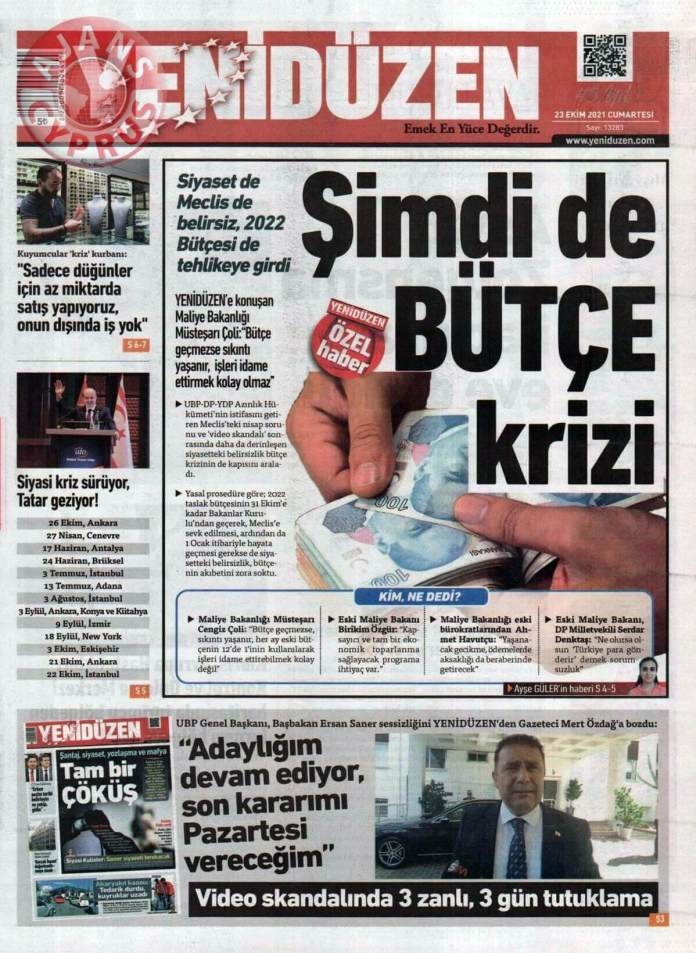 KKTC'de Gazeteler Bugün Ne Manşet Attı? (23 Ekim 2021) galerisi resim 3