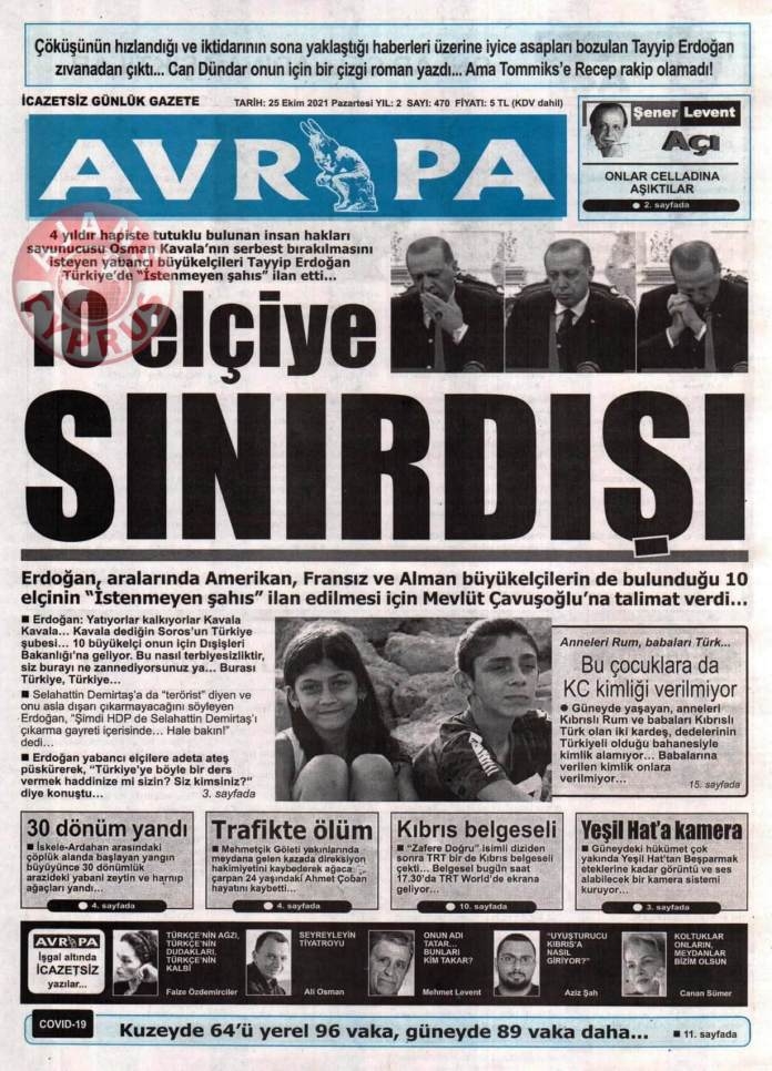 KKTC'de Gazeteler Bugün Ne Manşet Attı? (25 Ekim 2021) galerisi resim 7