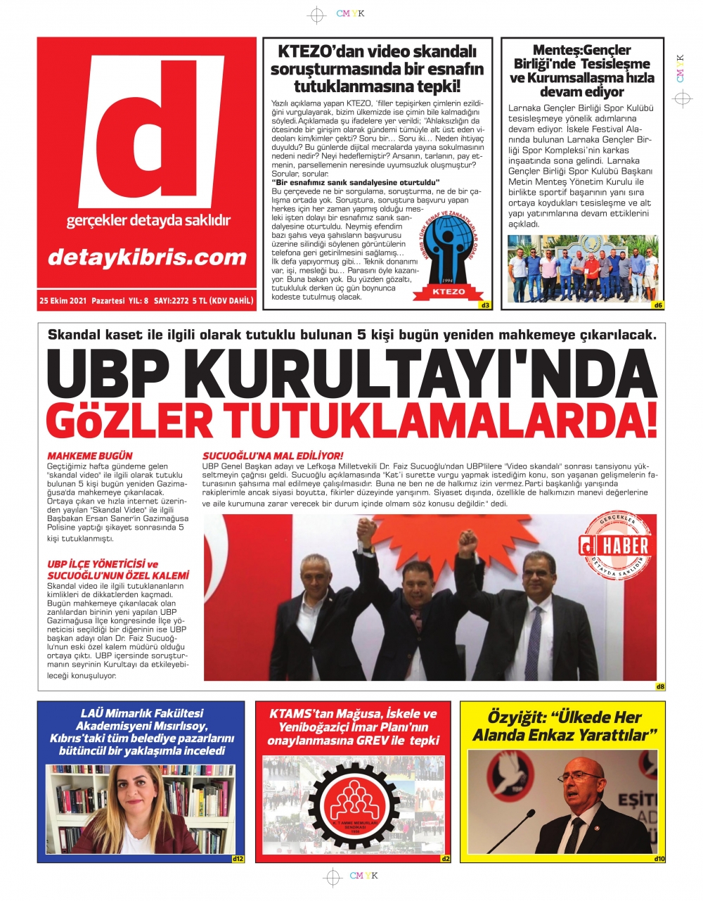 KKTC'de Gazeteler Bugün Ne Manşet Attı? (25 Ekim 2021) galerisi resim 9